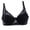 Black, variant on Push Up Bras for Women Floral Lace Underwire Bra