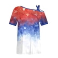 thumbnail image 5 of VerPetridure 4th of July Shirts for Women Funny Short Sleeve Crew Neck Blouse Patriotic American Flag T Shirt, 5 of 5