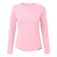 thumbnail image 4 of cfhntfmh Chandails à Manches Longues pour Femmes Hauts d'Entraînement d'Été UPF 50+ Chandails de Protection Solaire pour la Randonnée Col Rond Chandails de Course, 4 of 5