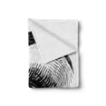 thumbnail image 2 of Eyeball Soft Flannel Fleece Throw Blanket, Female Eye Makeup Themed Artwork Sketch Illustration Vintage Design, Cozy Plush for Indoor and Outdoor Use, 60" x 80", Black and White, by Ambesonne, 2 of 6