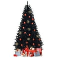 thumbnail image 1 of Patiojoy 7.5Ft Artificial Christmas Tree Hinged Spruce Full Tree with Metal Stand Black, 1 of 10