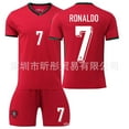 thumbnail image 1 of Uniforme de Football Costume No. 7 Ronaldo Maillot Maillot Costume Enfant Adulte, 1 of 4