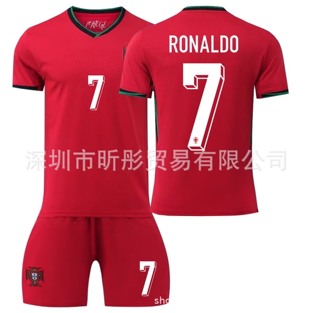 Uniforme de Football Costume No. 7 Ronaldo Maillot Maillot Costume Enfant Adulte