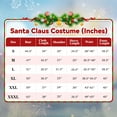 thumbnail image 4 of Santa Claus Costume for Men Deluxe Professional Santa Suit Adults 11pcs Red Mens Outfit Christmas Xmas Clause Suits Adult, 2XL, 4 of 6