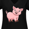 thumbnail image 4 of Inktastic Cute Pig Women's Plus Size V-Neck T-Shirt, 4 of 5