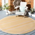 thumbnail image 2 of Safavieh Courtyard Caroline Striped Indoor/Outdoor Area Rug, Gold/Beige, 6'7" x 6'7" Round, 2 of 9