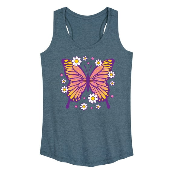 Instant Message - Mandala Butterfly - Women's Racerback Tank Top