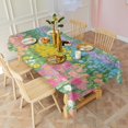 thumbnail image 3 of Pioneer Flower Floral Print Pattern Rectangle Tablecloth 60"x102",Waterproof Polyester Rectangle Table Cloth, Wipeable Spillproof Polyester Tablecloth for Dining, Camping, Indoor and Outdoor, 3 of 6