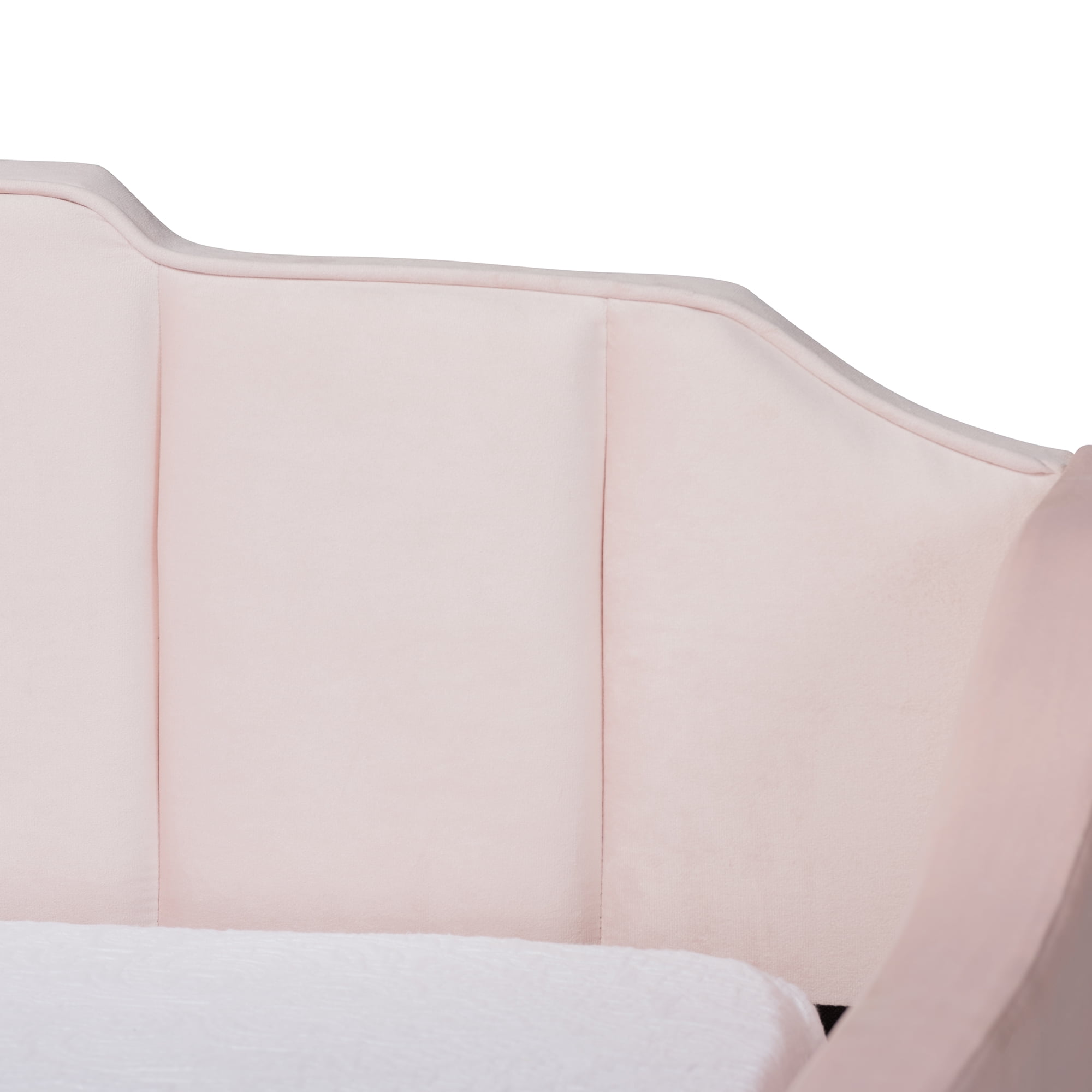 Baxton Studio Lennon Modern Engineered Wood with Trundle Daybed, Queen, Pink