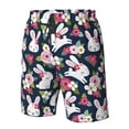 thumbnail image 5 of Naloa Rabbit And Rose Men's Beach Shorts, Surfing shorts, Swim trunks, Quick Dry Swim Trunks for Surfing Beach Fun - Large, 5 of 9