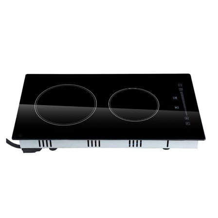 Electric Stove Top 2 Burner, 20x11.6 inch 110V Glass Cooktop, Sensor Touch Control, Timer & Child Lock, 9 Power Levels for Boil, Fry, Simmer