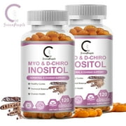 (2 Pack) GPGP GreenPeople Myo-Inositol & D-Chiro Inositol Blend Capsule | Liver Support & Fat Metabolism Dietary Supplement for Men & Women | 240 Capsules