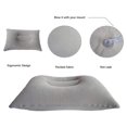 2 Pack Ultralight Inflatable Pillow Small Squared Flocked Fabric Air