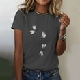 thumbnail image 2 of DondPO Graphic Tees for Women Women's Print Shirt Short Sleeve Round Neck T Shirt Fashion Top Lightweight Summer Clothing Clothes Women'S Tops Casual T Shirts for Women Gray L, 2 of 5