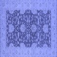 thumbnail image 1 of Ahgly Company Machine Washable Indoor Square Oriental Blue Industrial Area Rugs, 7' Square, 1 of 4