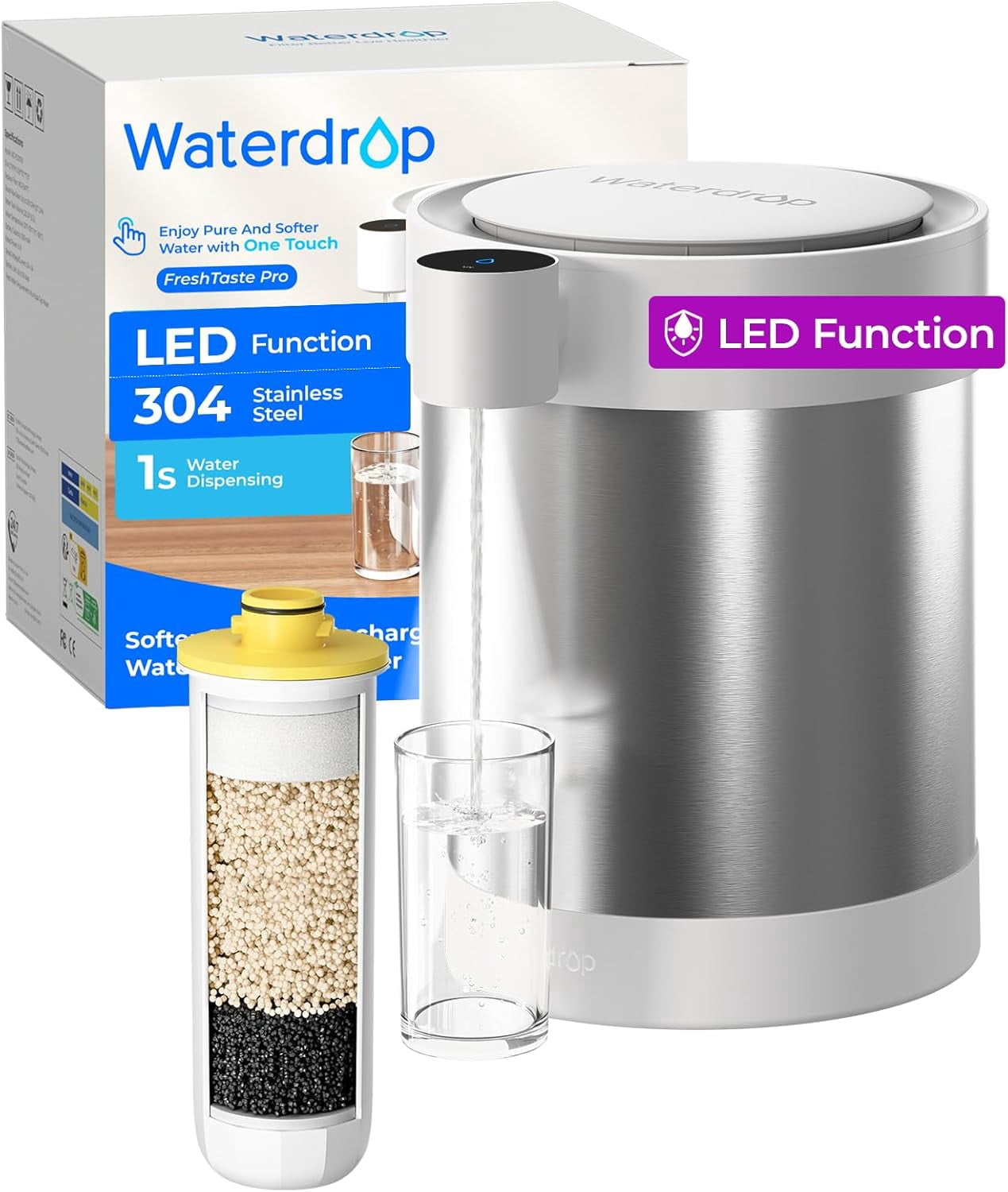 Walmart Water Mod Restored Waterdrop Rechargeable Non-Gravity Water Filter System with ...