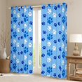 thumbnail image 2 of Manfei Blue Cat Paw Curtains Pack of 2 (42x84 Each) for Kids, Kawaii Cartoon Animal Curtains Blackout, Cartoon Dog Kitten Bedroom Curtains, Curtains and Drapes Decor, 2 of 6