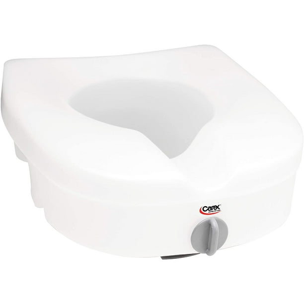 Carex EZ Lock Raised Toilet Seat, Adds 5 Inches to Toilet Height