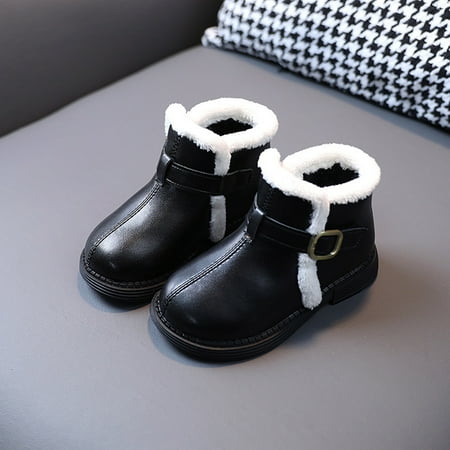 

Akiihool Booties for Girls Baby Booties Unisex Baby Girls Boys Rubber Anit-Slip Sole Shoes Non Slip Booties Suede Toddler First Walker Shoes (Black 12)