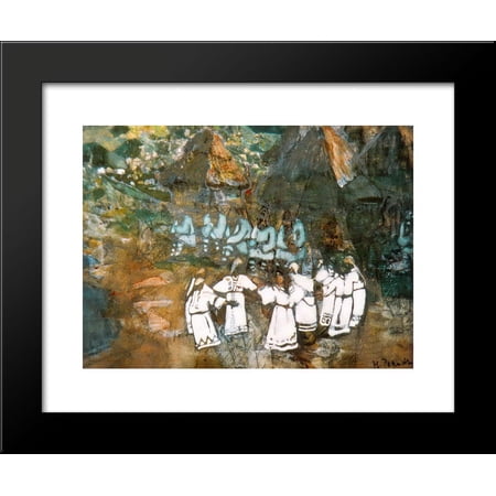 Daning (Horovod) 20x24 Framed Art Print by Nicholas Roerich