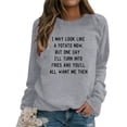 thumbnail image 3 of Vedolay Hoodies for Women's 2023 Long Sleeve Tunic Tops Crew Neck Soft Pullover With Side Zipper Shirt Clothes,Gray M, 3 of 5