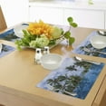 thumbnail image 4 of Ambesonne Tropical Place Mats Set of 4, Infinity Pool Palm, Standard Size, Blue Green White, 4 of 6