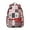 Red-16, variant on Colorful Plaid Stripes Symmetrical Bookbag - Spacious Main Compartment