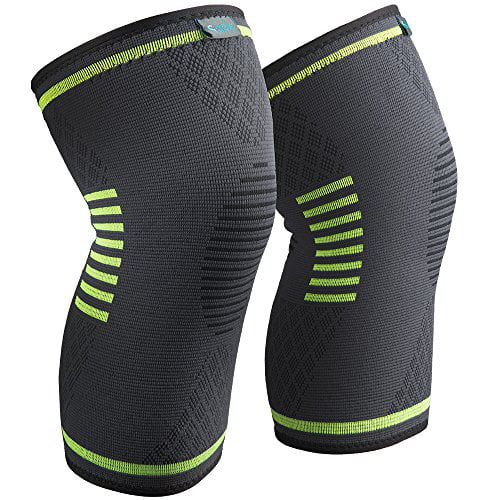 Basketball and More Sports Sable Knee Brace Support Compression Sleeves for Men and Women ACL Running Injury Recovery Pain Relief 1 Pair FDA Registered Wraps Pads for Arthritis