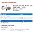 thumbnail image 2 of Clutch Kit - Compatible with 1978 - 1984 BMW 733i 3.2L 6-Cylinder 1979 1980 1981 1982 1983, 2 of 2
