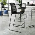 thumbnail image 3 of Flash Furniture 3 Pack Series Black Stack Bar Stool with Air-Vent Back and Black Powder Coated Sled Base, 3 of 12