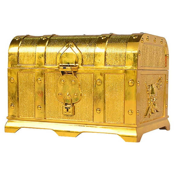 Caja de plástico para guardar joyas, caja organizadora de tesoros piratas, caja de regalo para maquillaje, caja de dulces