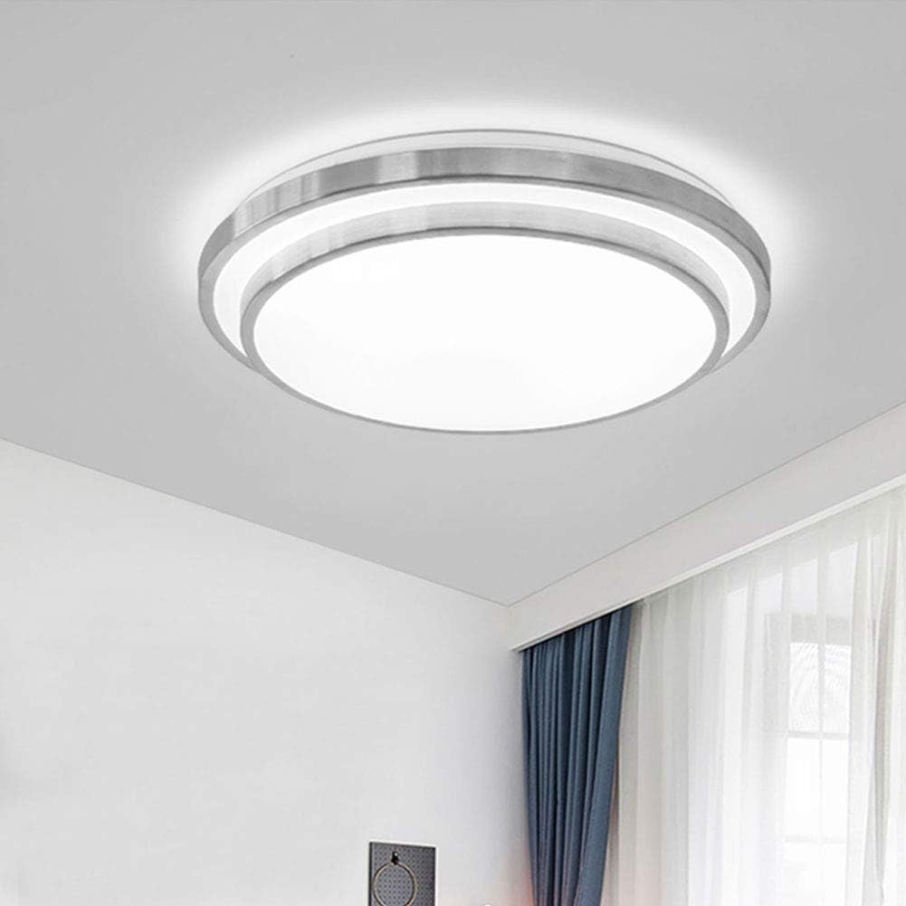 19.68Inch Double Round Close to Ceiling Lights Fixture 50W Dimmable LED Flush Mount Ceiling Light with Remote for Bedroom Kitchen Dining Room