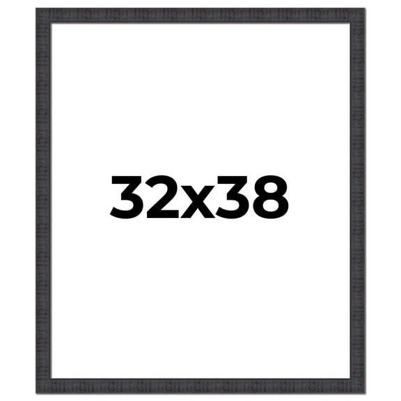 32x38 Frame Brown Rustic Solid Wood Picture Frame 1.5 Inches Wide | Interior Frame Depth 0.5 Inches