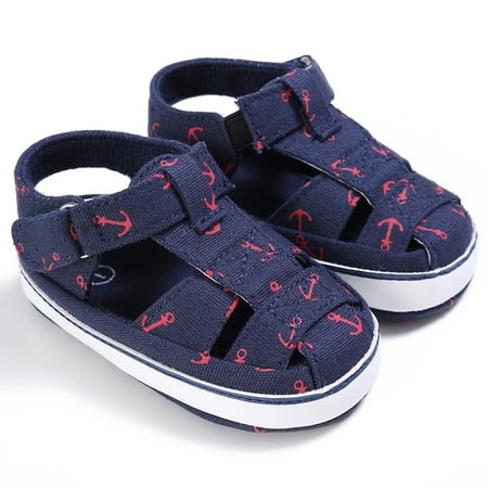 

Baby Summer Magic Paste Sandals Soft Crib Sole Low Upper Shoes Infant Print Non-slip Canvas Prewalker Sneakers