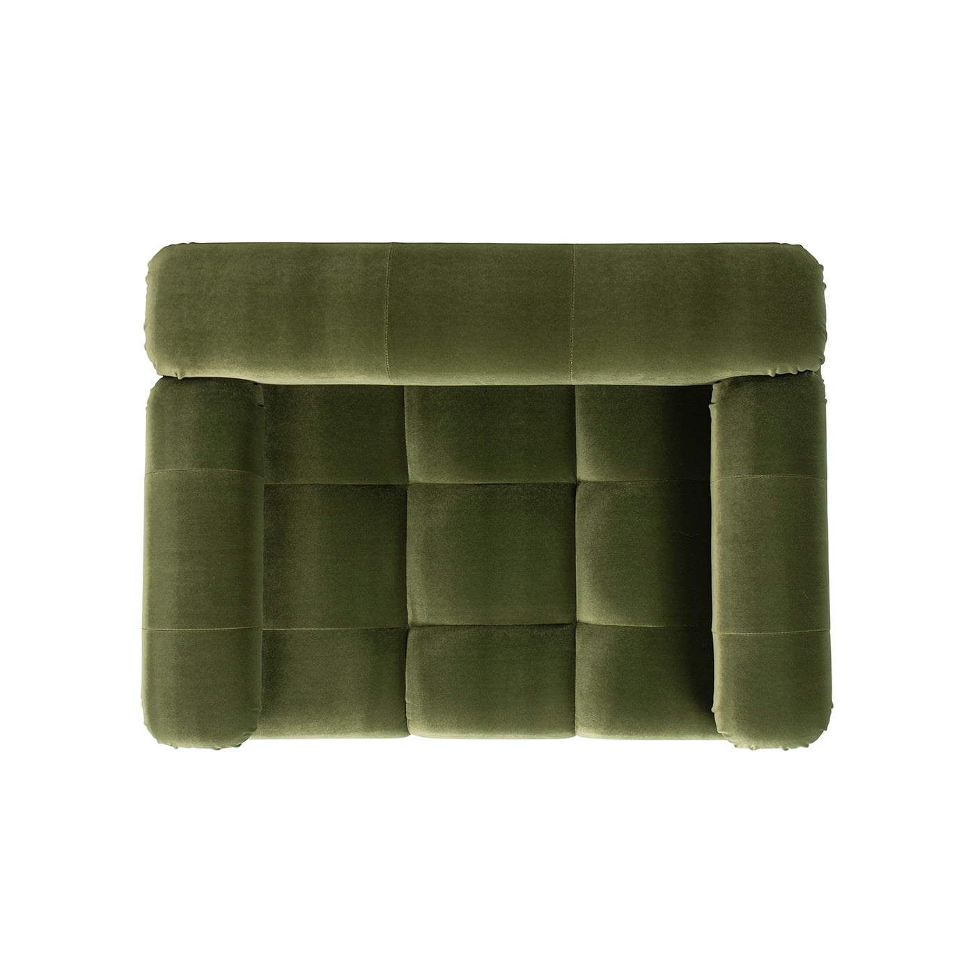 Marcel 36" Upholstered Modern Small to Medium Pet Bed, Dog or Cat, Olive Green Performance Velvet
