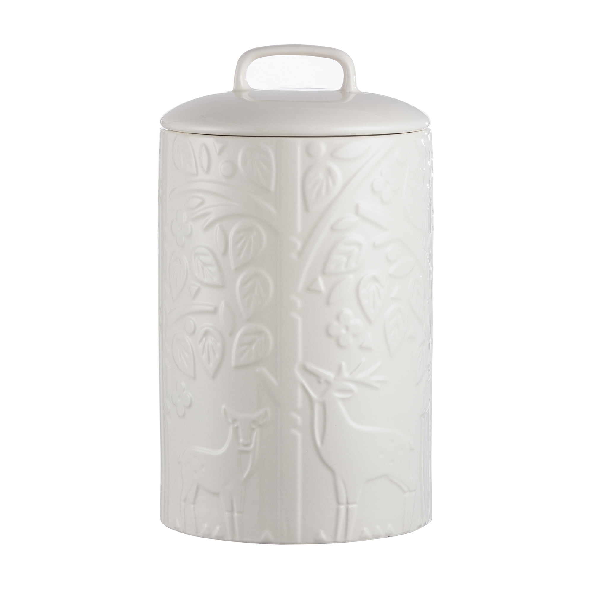 Cream Ceramic 25-Fluid Ounces Capacity Mason Cash Forest Stoneware Tea Jar 