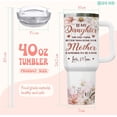 thumbnail image 2 of Mother Daughter Tumbler 40oz - New Mom Gift - Stainless Steel Vacuum Insulated Cup with Handle & Straw - First Mothers Day, 2 of 6