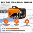 thumbnail image 3 of Calefactor diésel SILVEL 8 kW 110 V 12 V 24 V con pantalla LCD y control remoto, 3 of 9