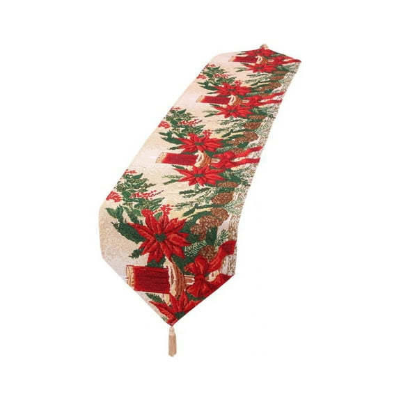Holiday Seasonal Tapestry Decorative Christmas Table Runner 13" X 70"