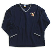 Pooh Falling Leaves Vneck Microfleece Top