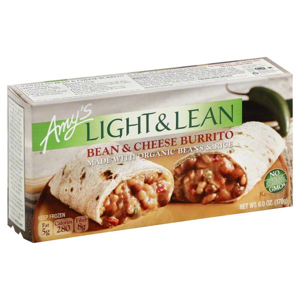 Amy's Light & Lean Bean & Cheese Burrito, 6.0 OZ