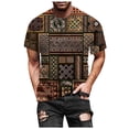 thumbnail image 3 of DPTALR Men Spring Summer Casual Slim 3D Printed Short Sleeve T Shirt Top Blouse, 3 of 9