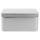 thumbnail image 1 of Mini contenedor portátil de hojalata rectangular para guardar hojas de té y dulces, ideal para el hogar - 13 x 8 x 6 cm (plateado), 1 of 5