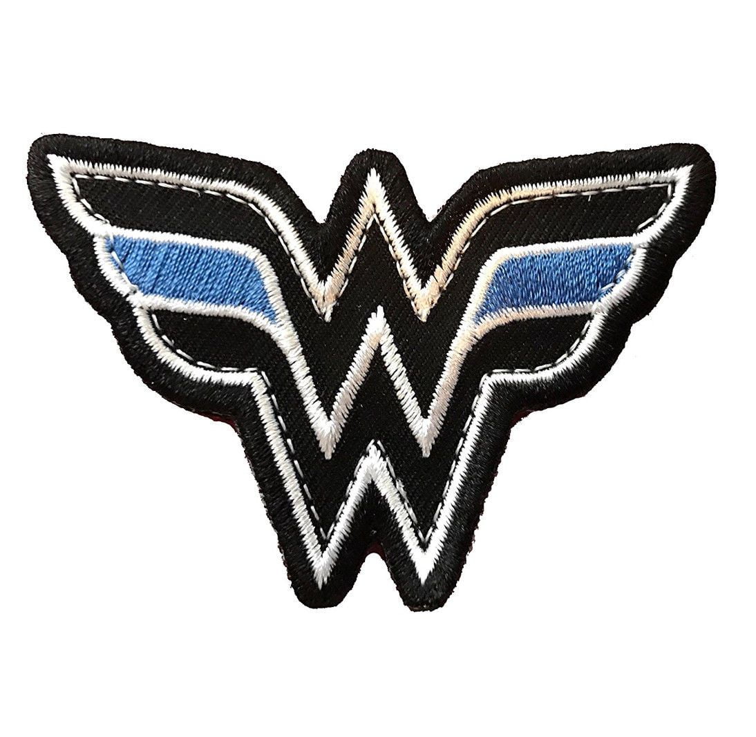 Thin Blue Line Wonder Woman Morale Patch Hook & Loop Gear Bag Tac Vest