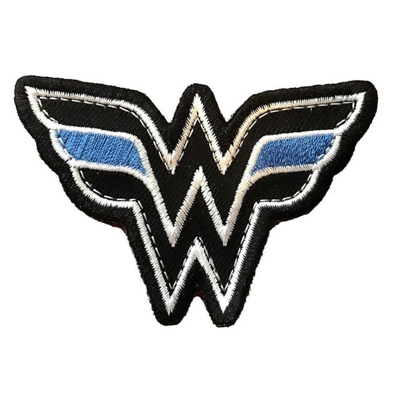 Thin Blue Line Wonder Woman Morale Patch Hook & Loop Gear Bag Tac Vest Police