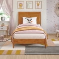 thumbnail image 2 of Valencia Twin Solid Wood Low Profile Sleigh Platform Bed in Light Toffee, 2 of 13