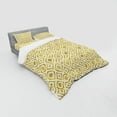 thumbnail image 3 of Ambesonne Geometric Bedding Set 3 Pcs, Convex and Concave, Twin XL, Earth Yellow and White, 3 of 3