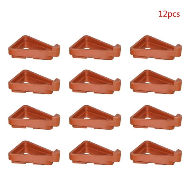 12 Uds. Maceta para plantas y flores para jardín, soporte para pies, elevadores invisibles para dedos de los pies, soporte triangular para exhibición de bonsái para interiores y ex