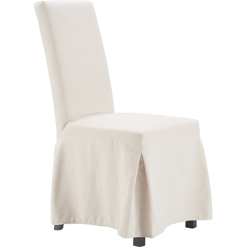 Click Decor Hayes Slipcover Dining Chair Set of 2 Ivory