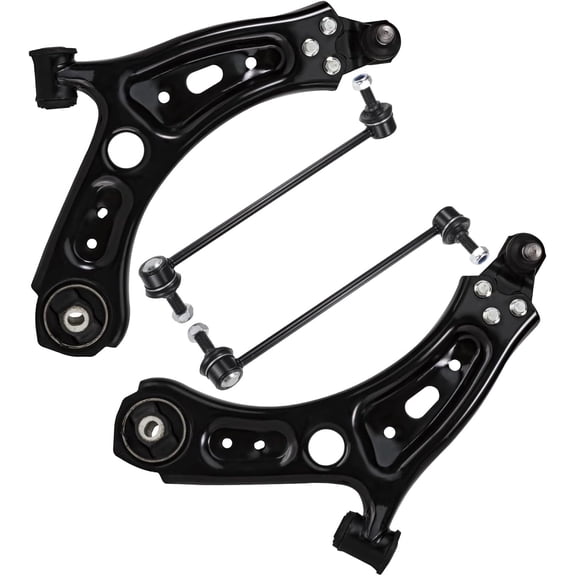 Detroit Axle - FWD 4pc Front Control Arms Kit for 2015-2021 Jeep Renegade 2016-2018 500X, 2 Lower Control Arms 2 Stabilizer Sway Bar End Links Replacement